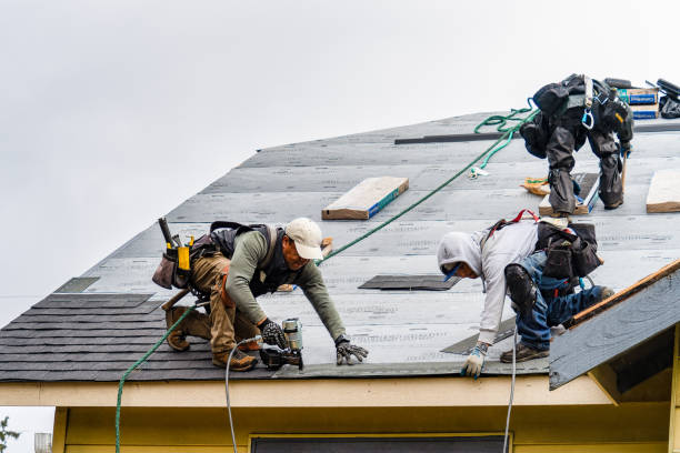 Professional Gutter Installation technician working in Endicott, WA